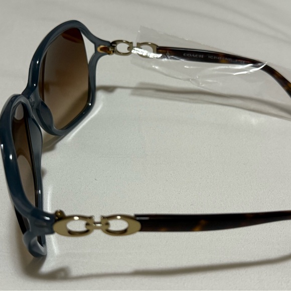 Coach Blue Denim Sunglasses with Brown Lenses - Picture 4 of 4